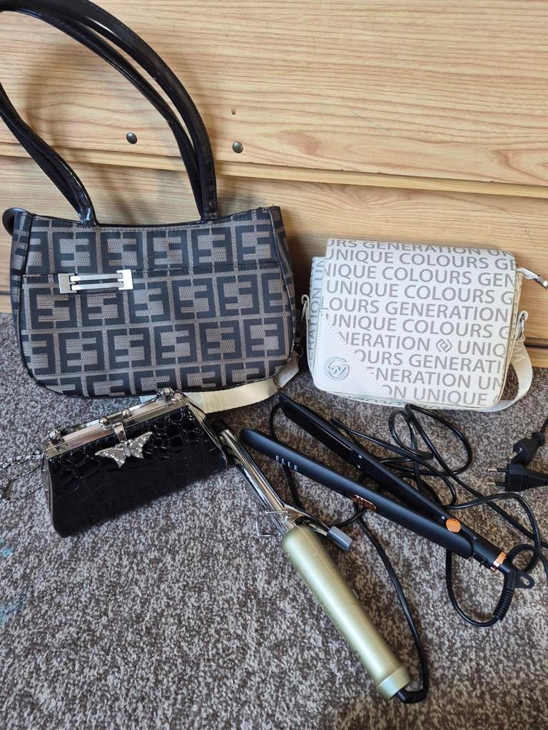 3 bags with 2 hair tools, Ophalen of Verzenden, Gebruikt