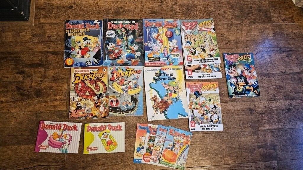 Collectie Donald Duck en Asterix stripboeken, Boeken, Meerdere stripboeken, Ophalen of Verzenden, Gelezen, Diverse auteurs, waaronder Walt Disney en Goscinny/Uderzo
