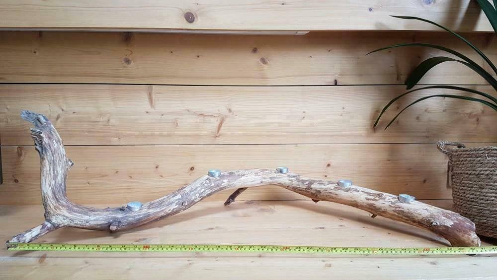 Houten kandelaar / waxinelichthouder / boomstam / tak, Huis en Inrichting, 31 cm, Gebruikt, Bruin, Overige merken