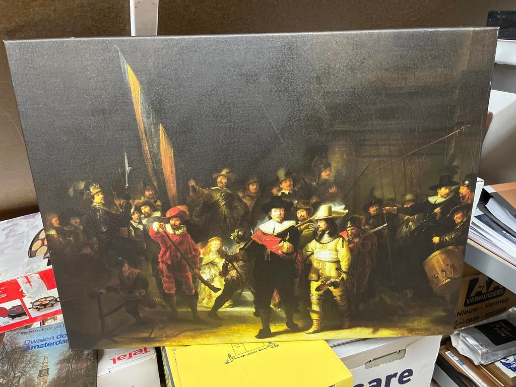 De Nachtwacht Canvas Schilderij - Rembrandt, Ophalen of Verzenden