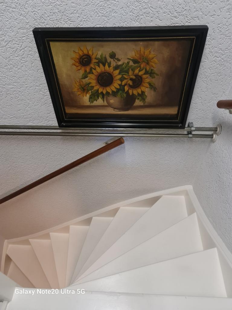 Oud schilderij zonnebloem, Antiek en Kunst, Kunst | Schilderijen | Klassiek, Ophalen of Verzenden