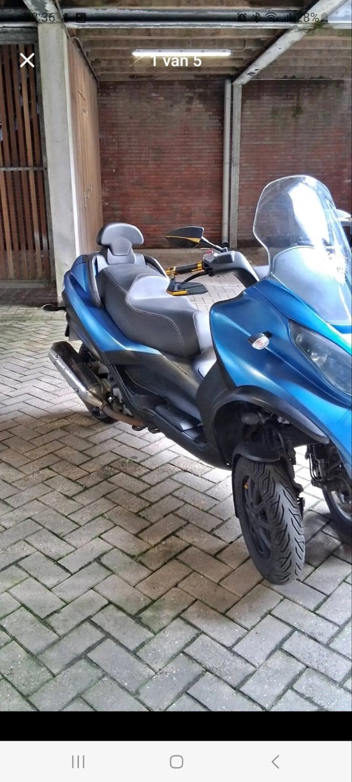 Piaggio MP3 500 LT ( B rijbewijs )  - Blauw - Goed onderhoud, Scooter, Motorrijbewijs A, Gebruikt, Meer dan 35 kW