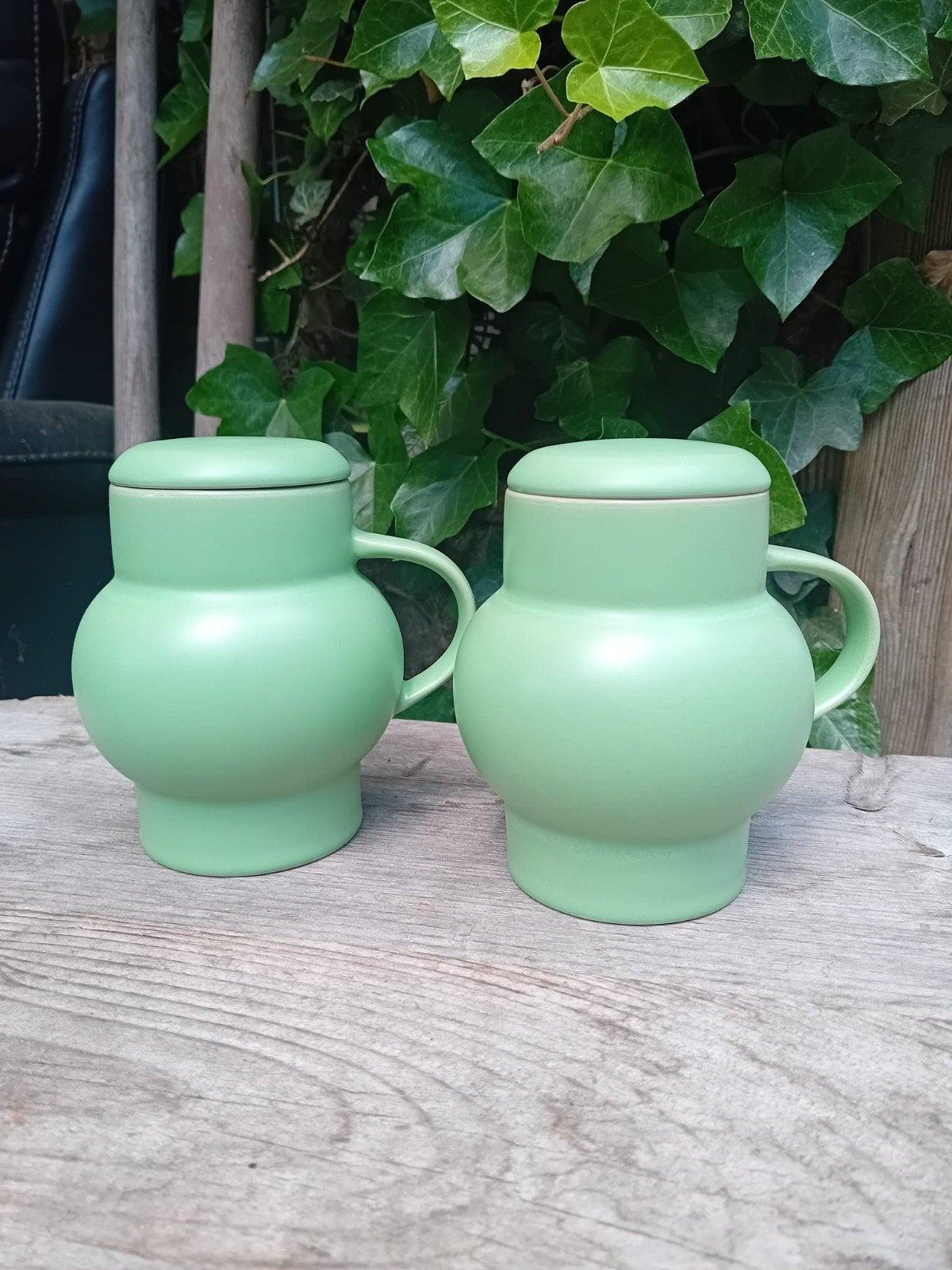 Nieuw Set van 2 HKliving Bubble Theemokken L Mint Green met, Keramiek, Nieuw, Ophalen of Verzenden, Overige stijlen