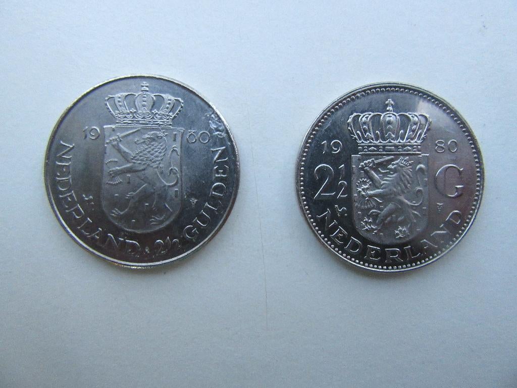 rijksdaalders 1980, Postzegels en Munten, Munten | Nederland, Ophalen of Verzenden, Koningin Juliana, 2½ gulden, Setje
