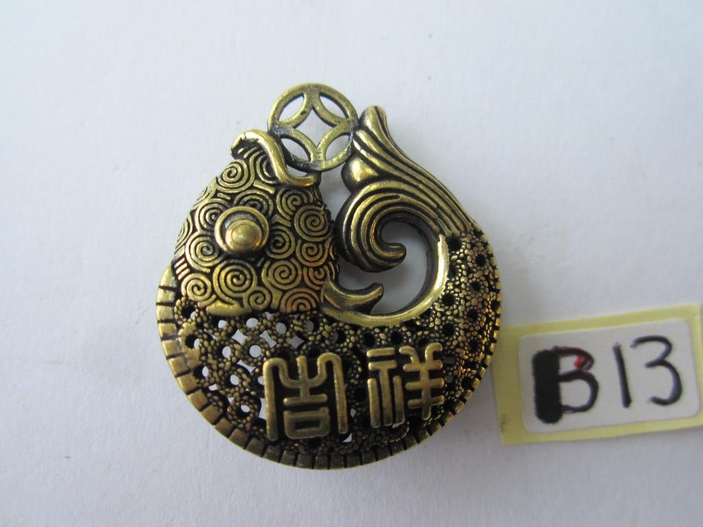 Oude chinees /chinese bronze hanger ,B13, Ophalen of Verzenden, Gebruikt, Overige materialen