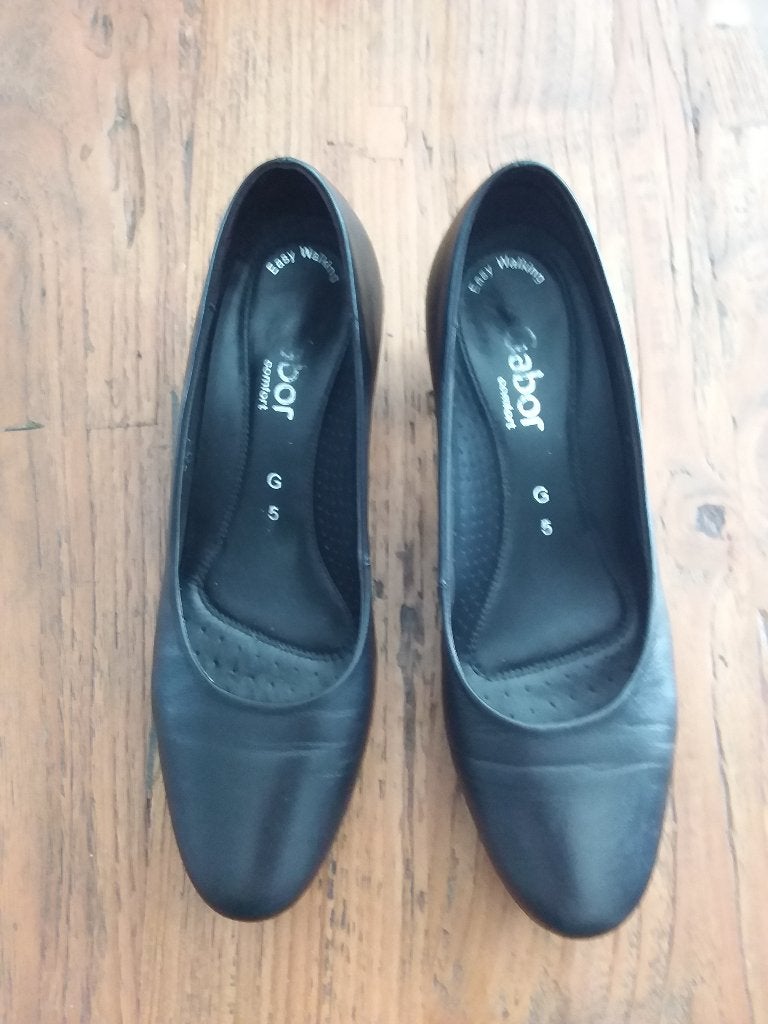 Gabor pumps zwart (ook blauw) mt 38G hak 5 cm zgan, Ophalen of Verzenden, Zo goed als nieuw, Zwart, Pumps