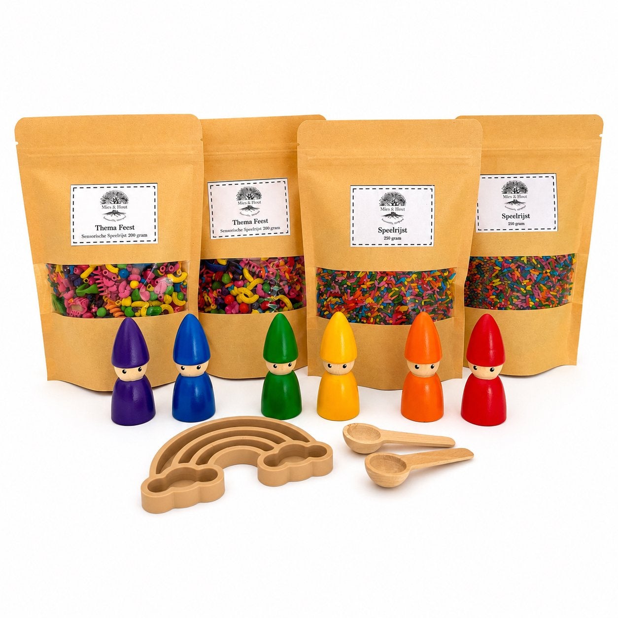 Sensorische Regenboog Speelset XXL, Michelle-eekkie@outlook.com, Nieuw, Ophalen of Verzenden, Mies en Hout