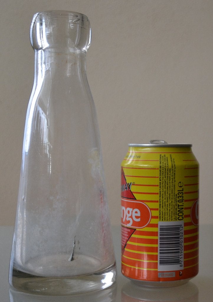 oud glas, frans voorraadpotje ? w38, Ophalen