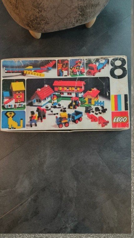 Vintage LEGO set 8, COMPLEET, Kinderen en Baby's, Gebruikt, Lego, Ophalen of Verzenden, Complete set