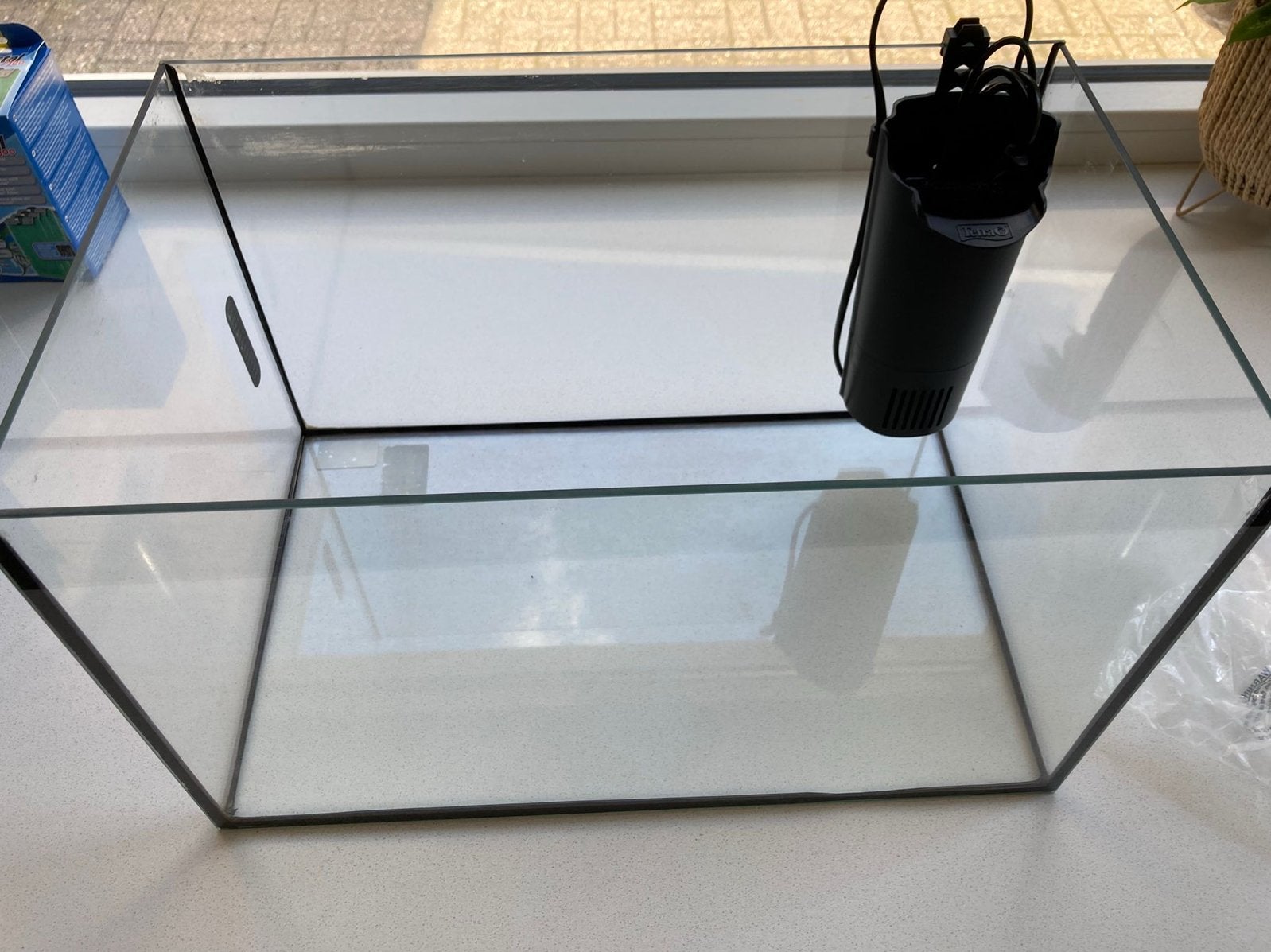 Aquarium met pomp en filters 45x28x28cm compleet, Ophalen, Gebruikt, Inclusief toebehoren, Leeg aquarium