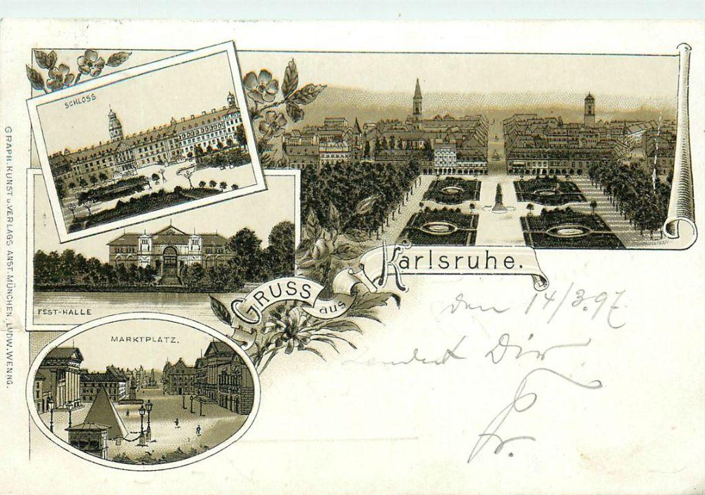 701-276-017 Karlsruhe Litho, Verzenden, Voor 1920, Duitsland