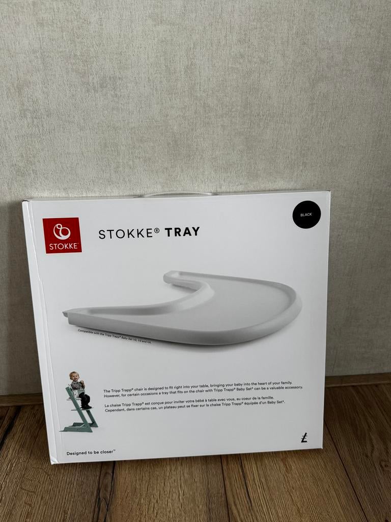 Stokke Tray voor Tripp Trapp Baby Set - Zwart, Kinderen en Baby's, Kinderstoelen, Ophalen, Nieuw, Overige typen, Afneembaar eetblad