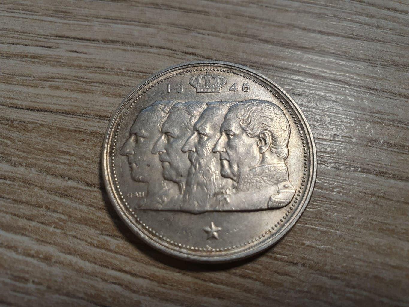 100 Frank 1948 België - Vier Koningen ​Nederlands versie, Zilver, Ophalen of Verzenden, Losse munt, Zilver