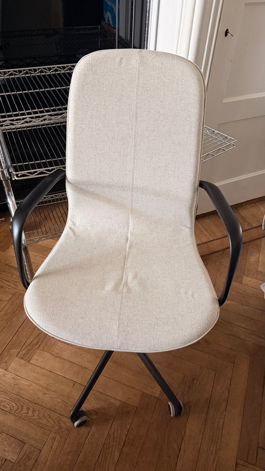Comfortabele bureaustoel - Beige stof IKEA, Ophalen, Gebruikt, Beige, Bureaustoel