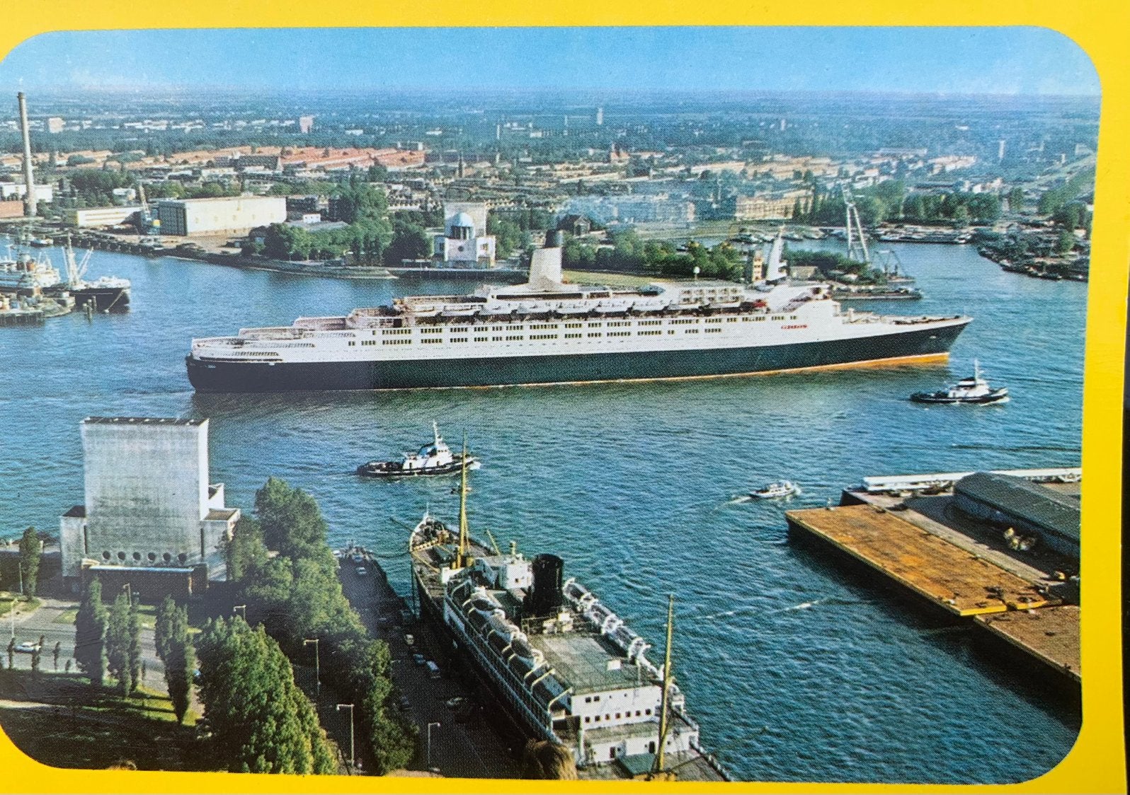 Rotterdam, Gezicht vanaf Euromast., Verzamelen, Ophalen of Verzenden, Ongelopen, Zuid-Holland