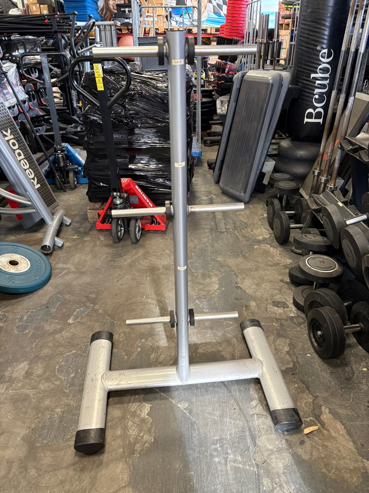 Gym 80 halter schijven rek, Ophalen, Halterschijven, Gebruikt, Rek