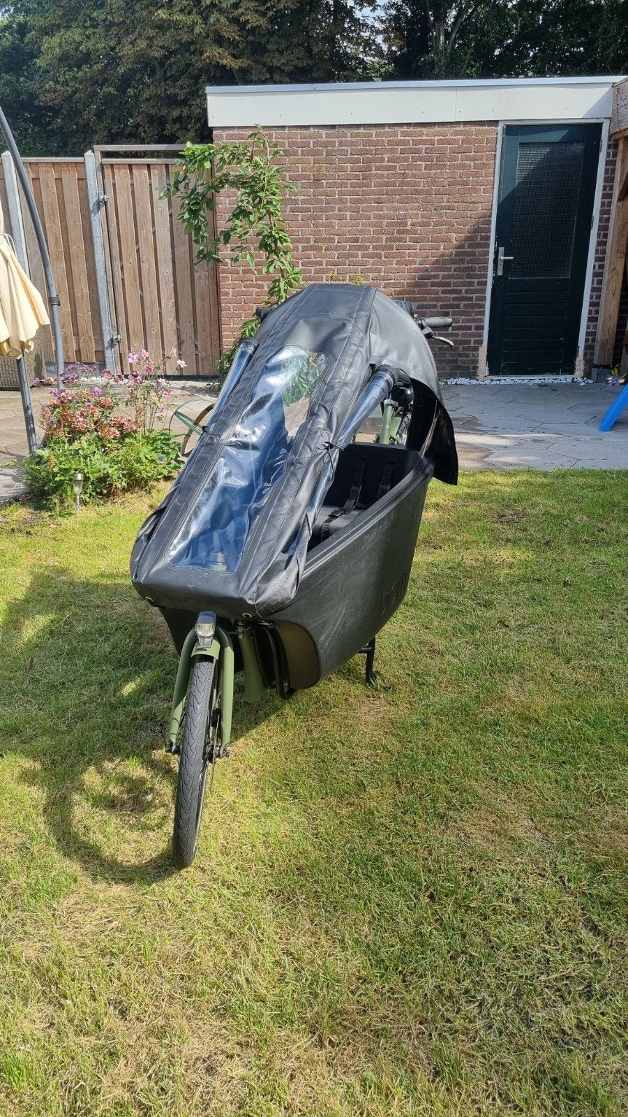 Dolly Bakfiets MaxDrive 600Wh Army Green Mat, Overige merken, Gebruikt, Elektrisch, Ophalen of Verzenden