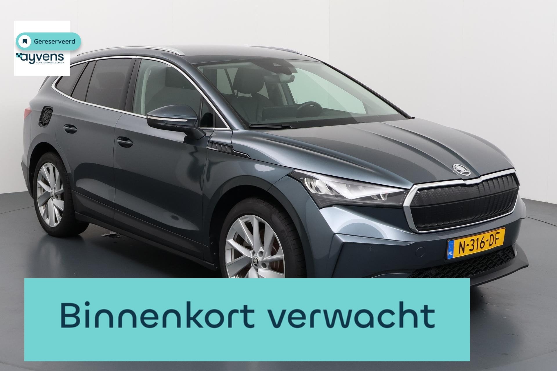 Skoda Enyaq iV 80 Premium elektrisch comfort met leder, warm, Auto's, Automatische klimaatregeling, Achterwielaandrijving, Gebruikt