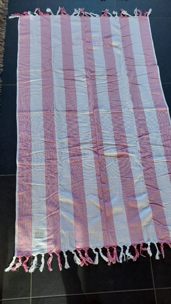 Hamamdoek - Strandlaken - Reishanddoek - nieuw, Ophalen of Verzenden, Nieuw, Roze, Overige typen