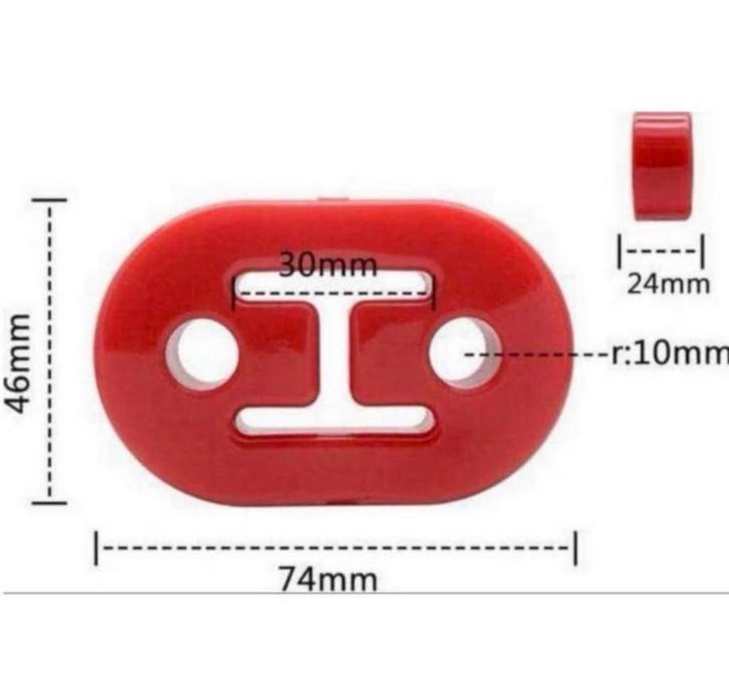4X Universele Rode Auto Uitlaat Rubber Mount Beugel Hangers, Ophalen of Verzenden, H, H, H
