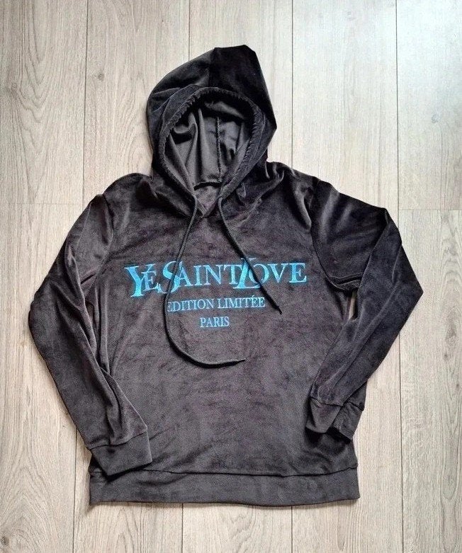 Ye Saint Love velours hoodie zwart S/M, Kleding | Dames, Zwart, Zo goed als nieuw, Maat 36 (S), Ye Saint Love