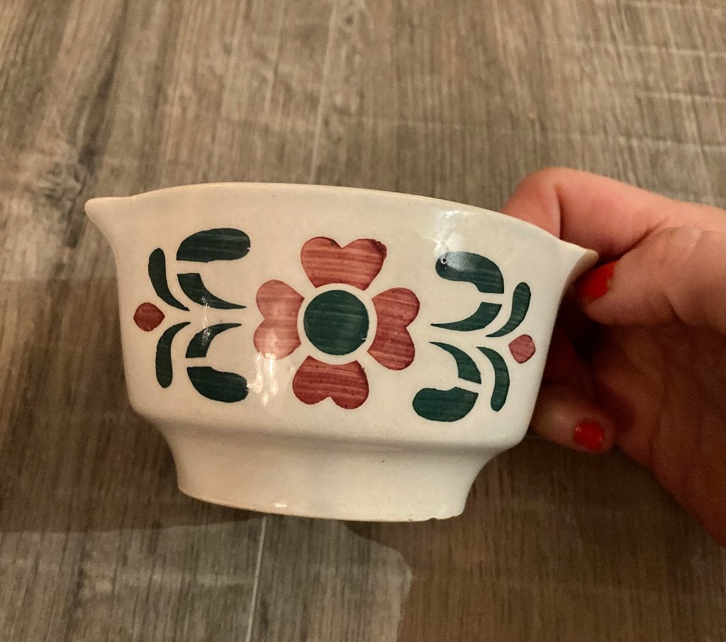 Vintage retro kommetje soepkom bakje DDR 1106 grafisch boho, Verzamelen, Ophalen of Verzenden, Huis en Inrichting