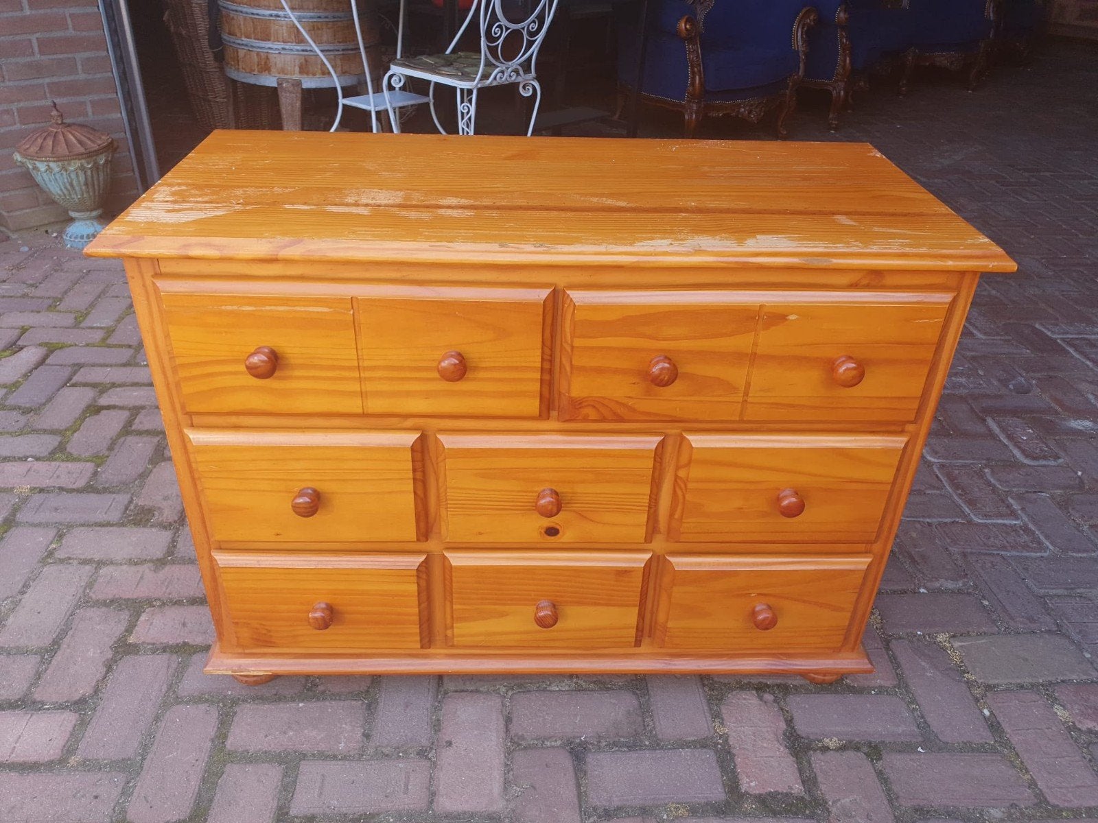 Grenen ladekast, Ophalen, Gebruikt, 50 tot 100 cm, 3 of 4 laden