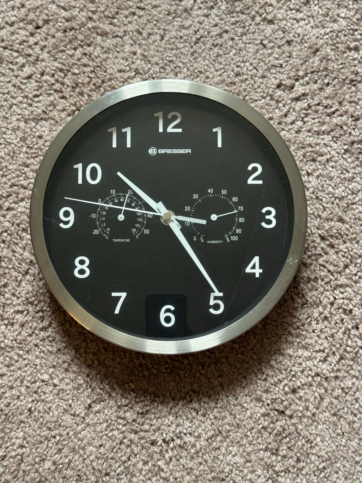 Bresser Wandklok met Thermometer en Hygrometer, Analoog, Ophalen of Verzenden, Overige merken, Wandklok