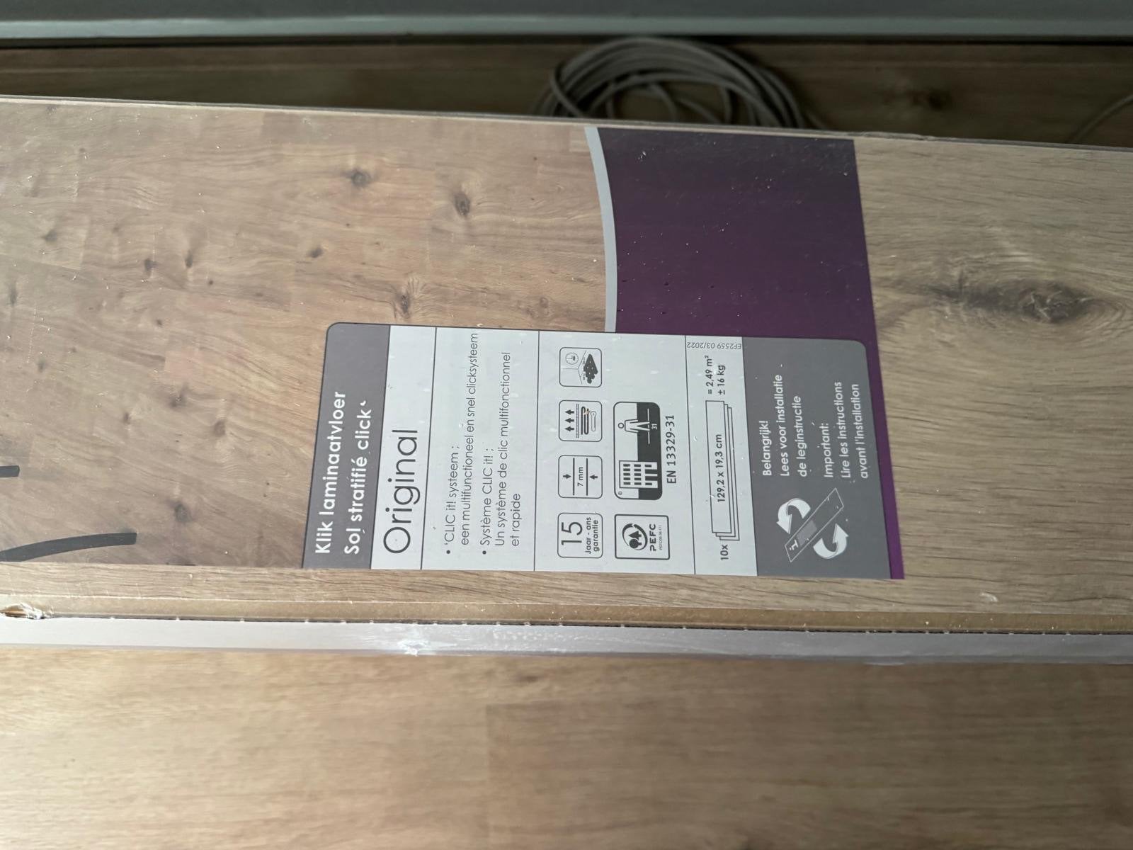 (5st) Decomode Laminaat Nantes Licht Eiken - 12.45 m2 NIEUW, Ophalen, 50 tot 150 cm, Nieuw, 10 m² of meer
