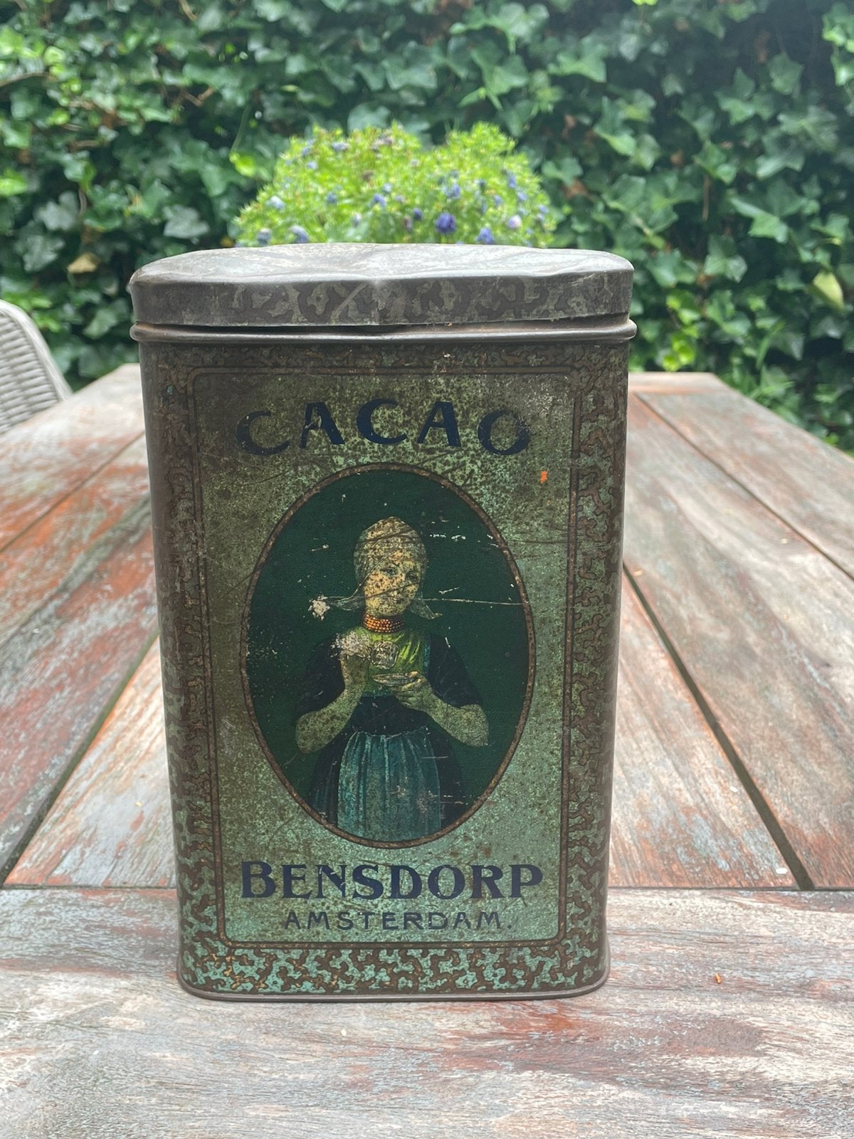 Antiek blik Bensdorp Cacao, Ophalen of Verzenden, Gebruikt, Overige