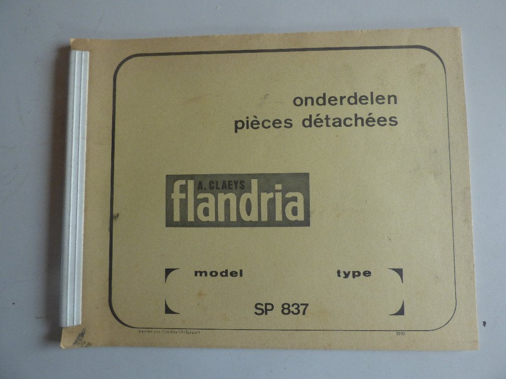 ONDERDELENLIJST FLANDRIA SP 837, Fietsen en Brommers, Ophalen of Verzenden, Zo goed als nieuw