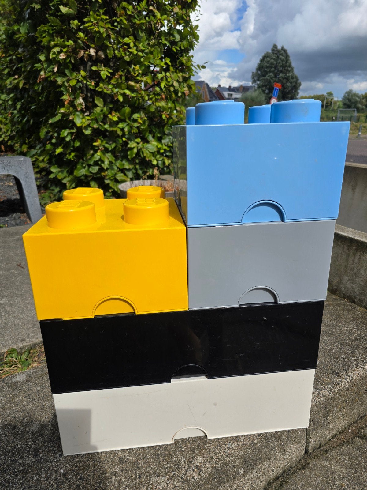 bewaardoos LEGO blauw, Ophalen, Gebruikt, Overige typen, Lego
