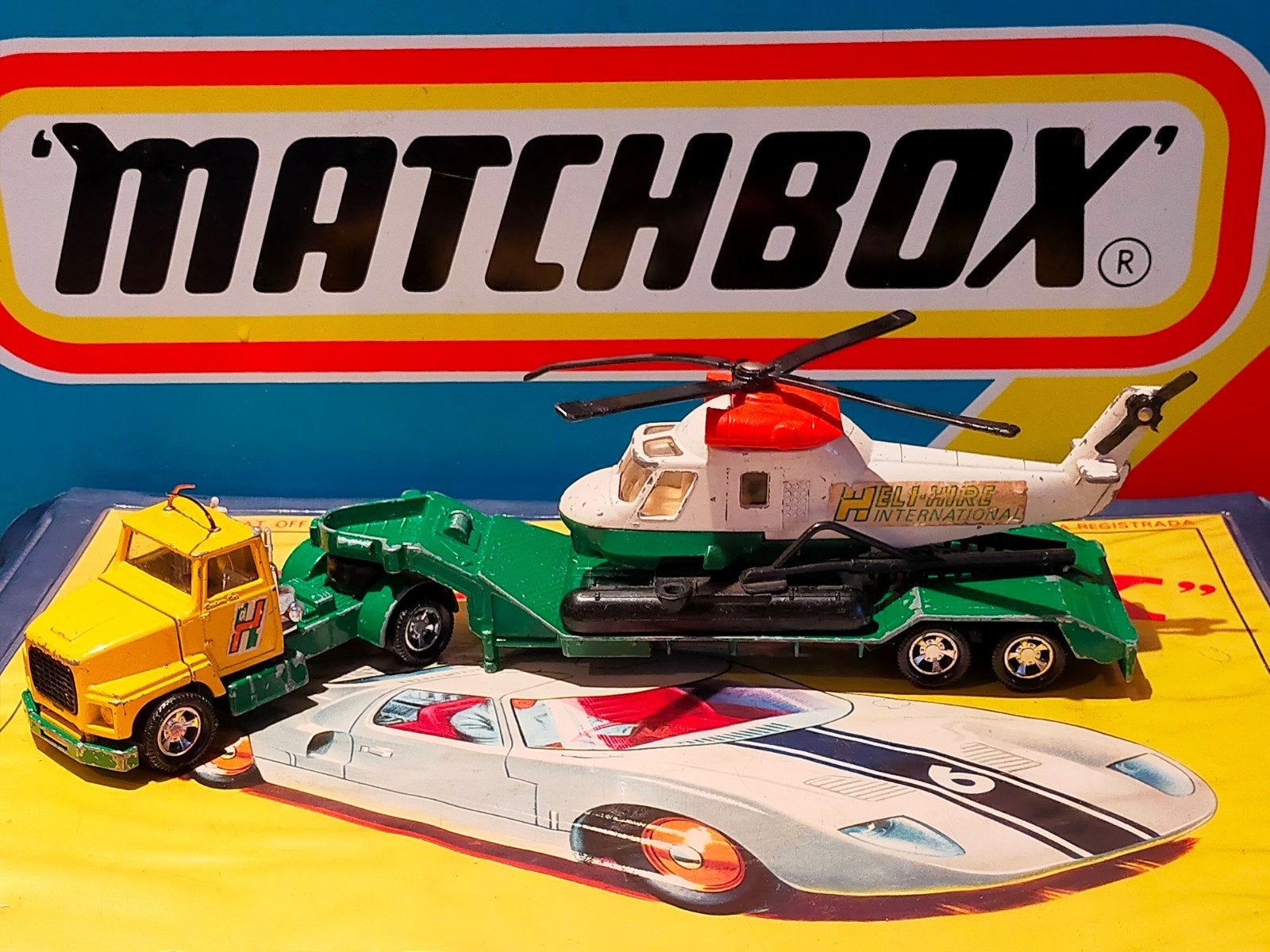 Matchbox SuperKings K-92 Helicopter Transporter, Ophalen of Verzenden, Gebruikt, Bus of Vrachtwagen, Matchbox