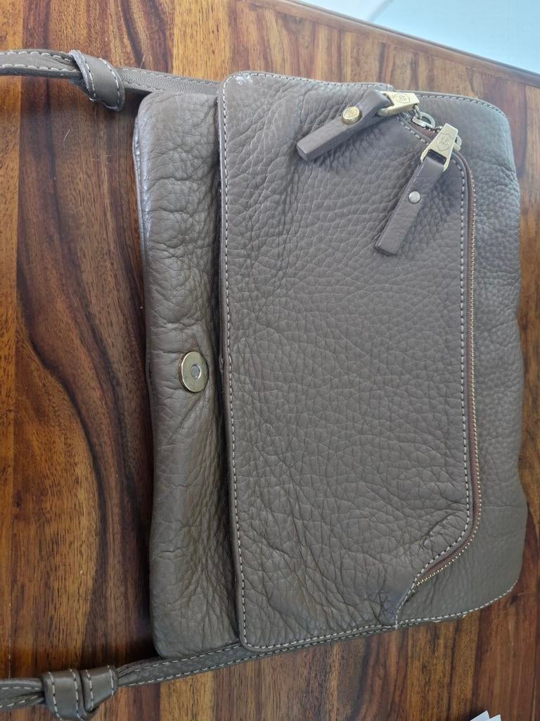 Leren Massimo Dutti tas, Ophalen of Verzenden, Zo goed als nieuw, Bruin, Handtas