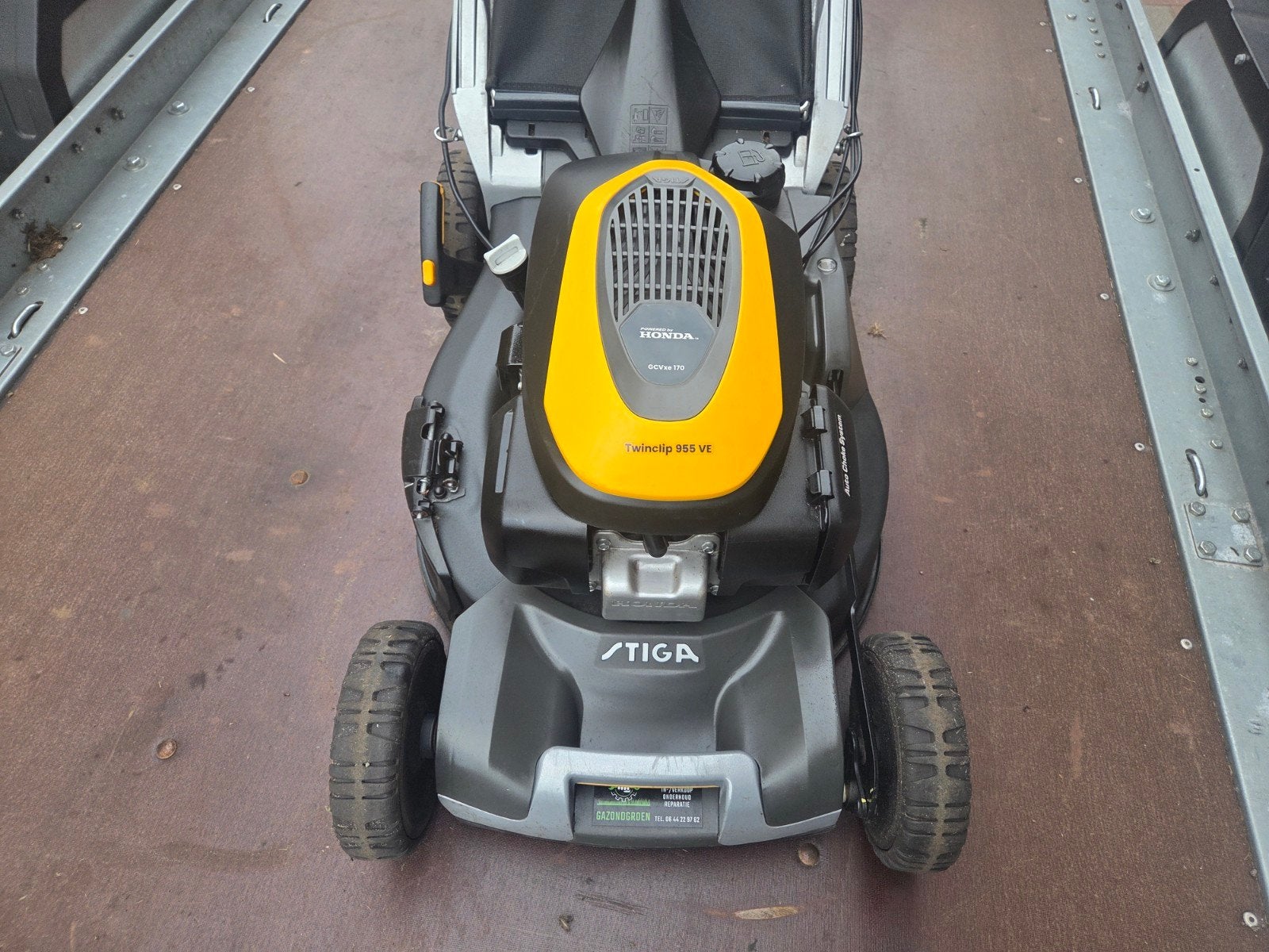 Stiga Twinclip grasmaaier Honda motor ALS NIEUW MET GARANTIE, Ophalen, Cirkelmaaier, Stiga Twinclip, Elektrische starter