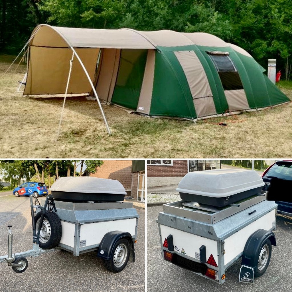 Falco Zeearend 6 incl. aanhanger/bagagewagen, Caravans en Kamperen, Tenten, Ophalen, Gebruikt, Tot en met 6