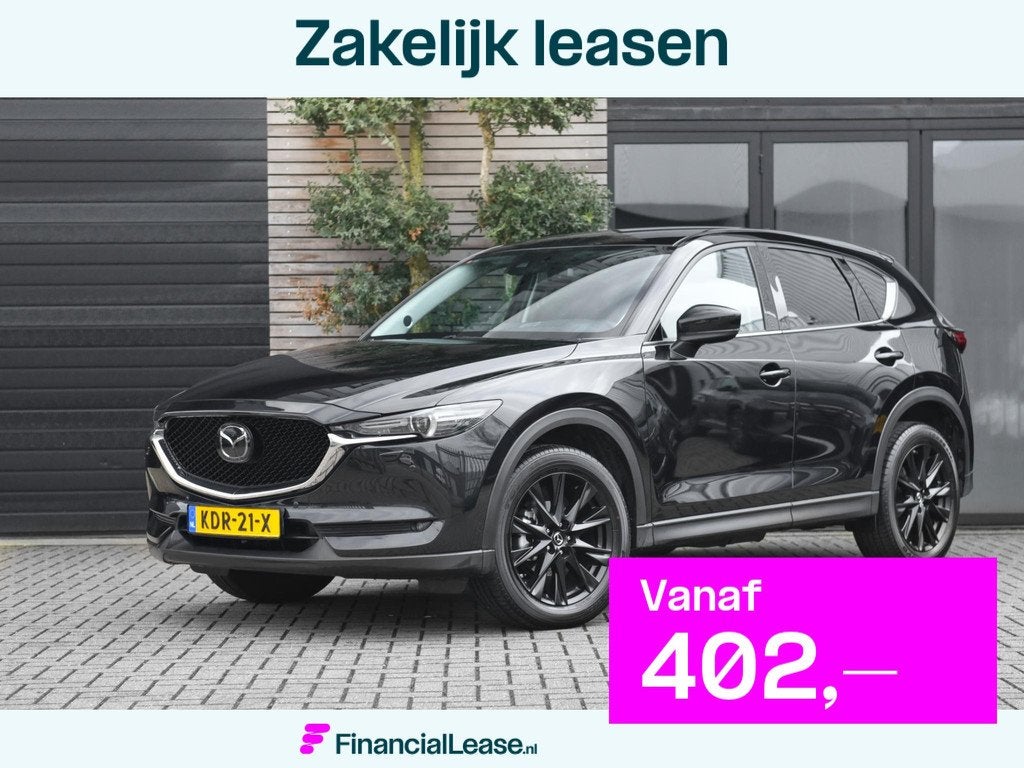 Mazda CX-5 2.5 SkyActiv-G 192 GT-M 4WD Leer Bose Camera adap, Automaat, Gebruikt, 2000 kg, Zwart
