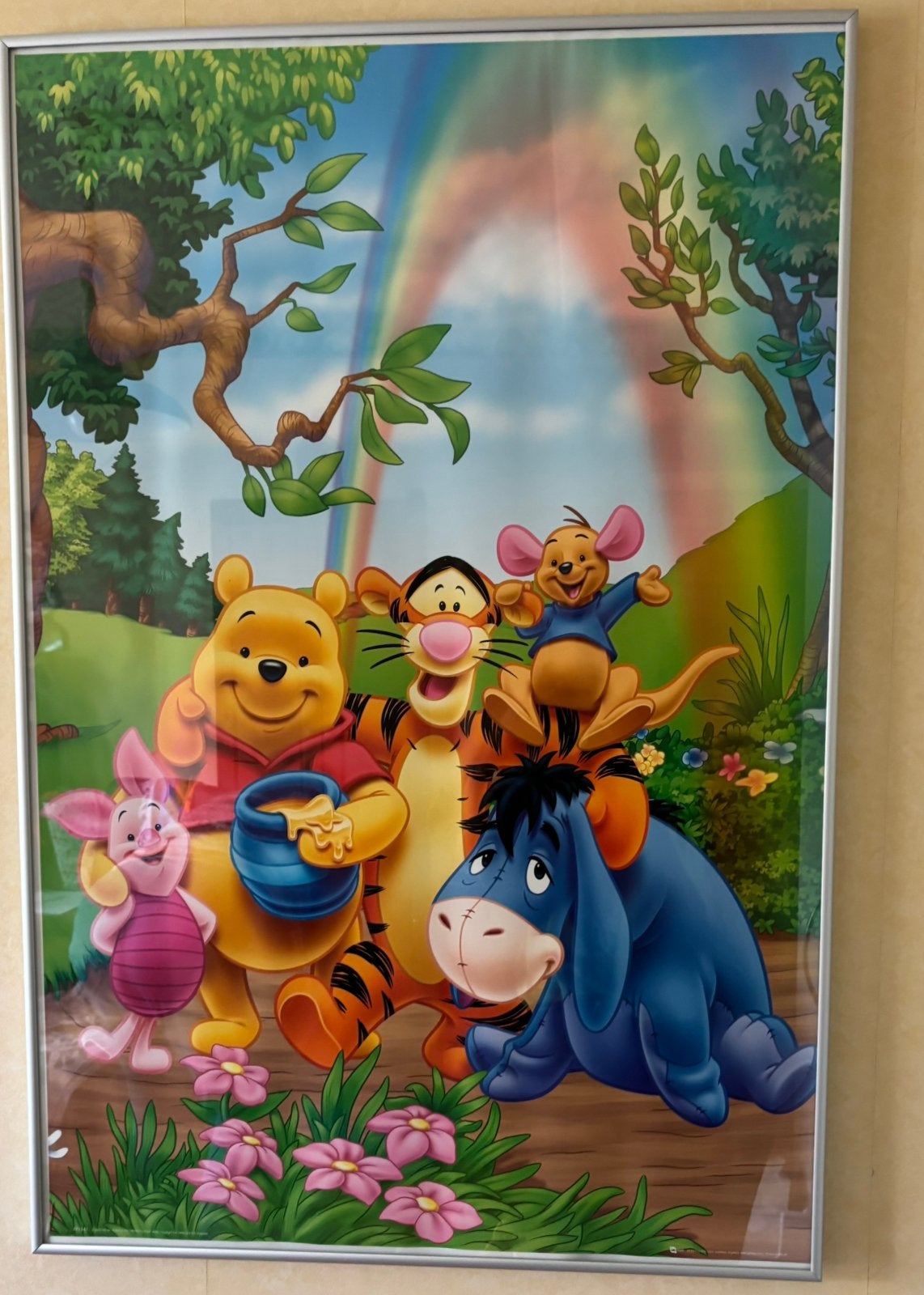 Mooie ingelijste poster van winnie de pooh, Ophalen of Verzenden, Zo goed als nieuw