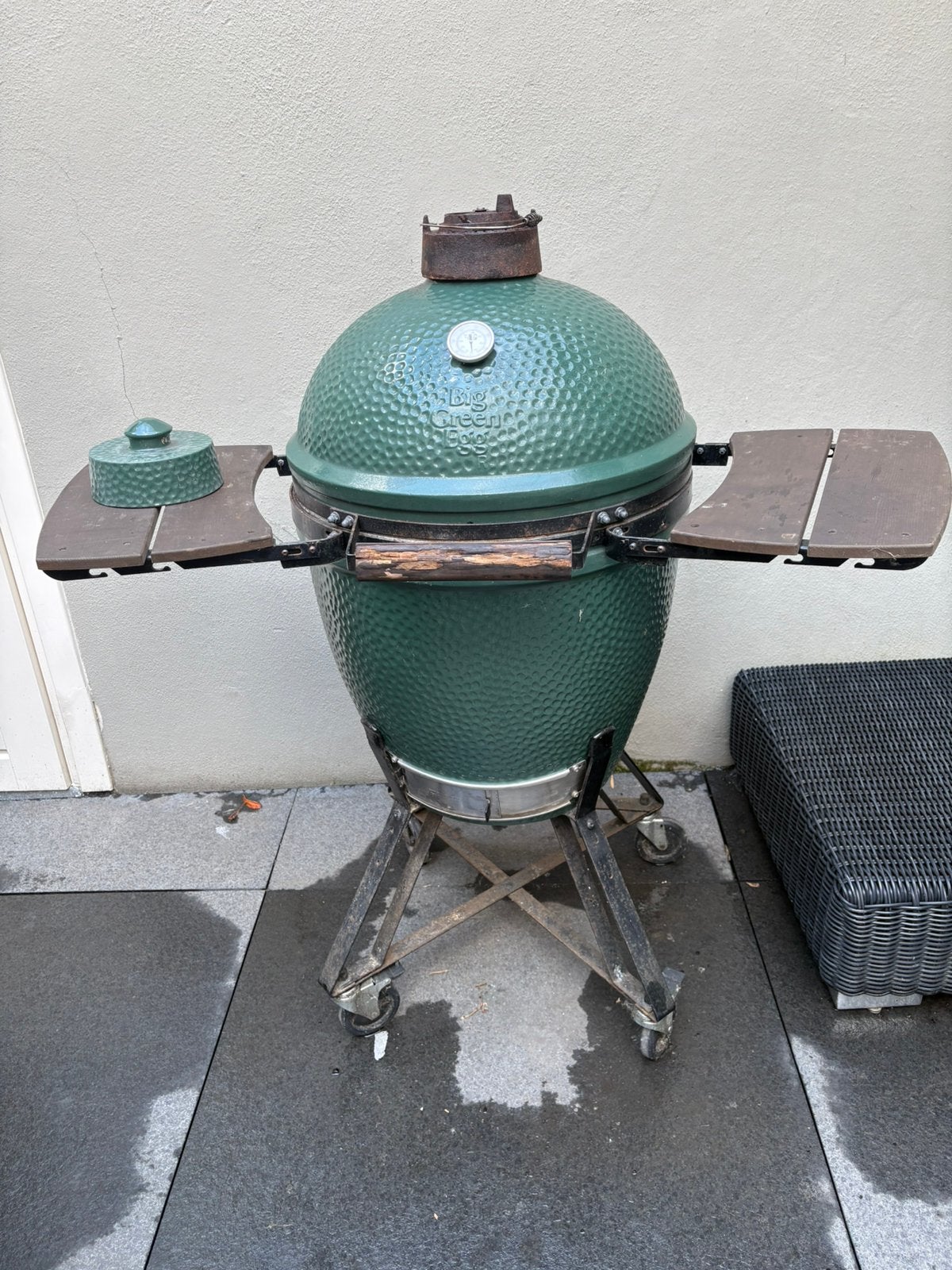 Big Green Egg maat Large, Tuin en Terras, Ophalen, Gebruikt
