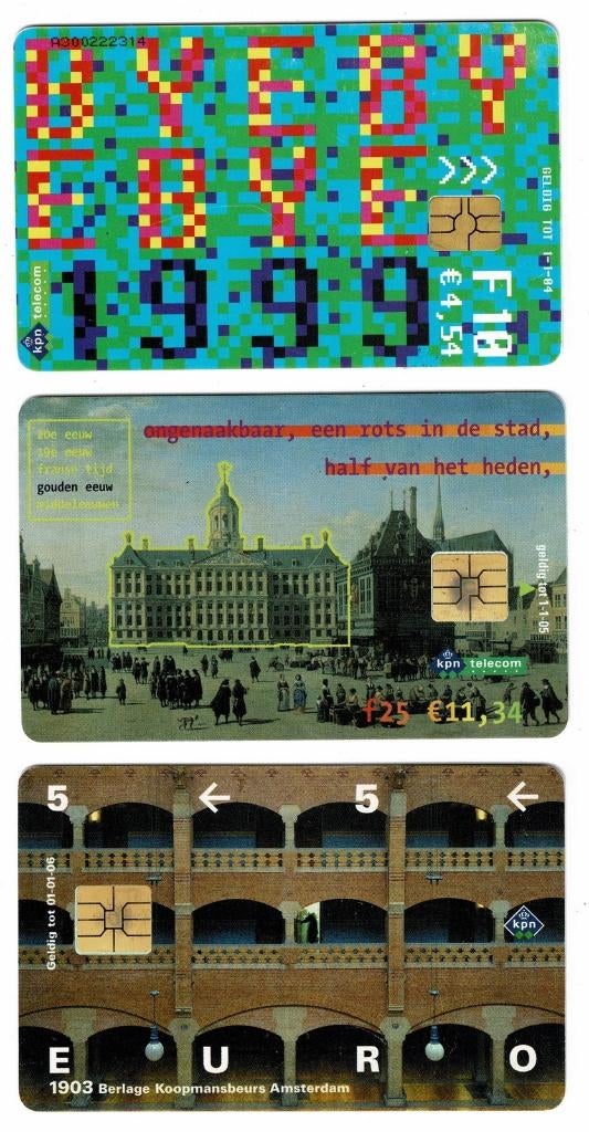 3 oude Telefoonkaarten KPN - telefoon - telefoniehistorie, Verzenden
