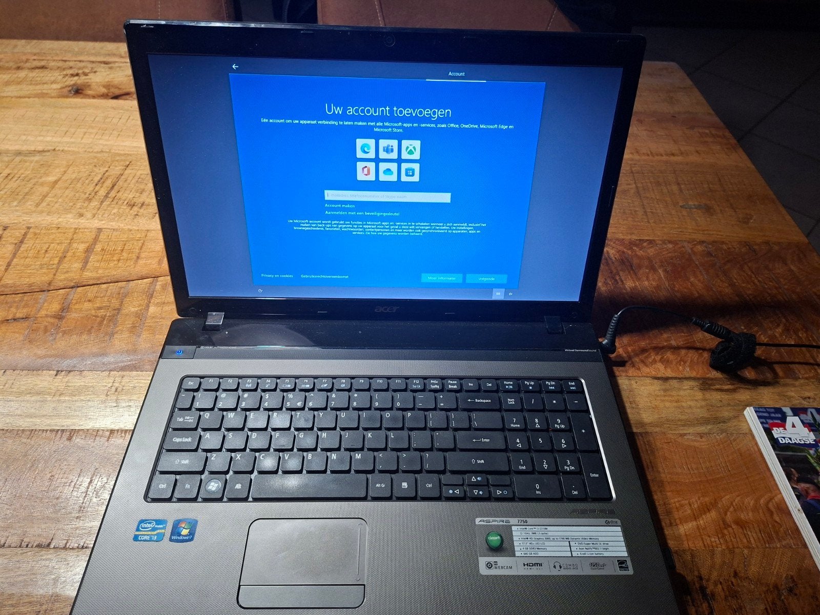 Acer Aspire 7740 i3 17 inch laptop met 512GB SSD en DVD, Computers en Software, Gebruikt, SSD, Intel Core i3, 17 inch of meer