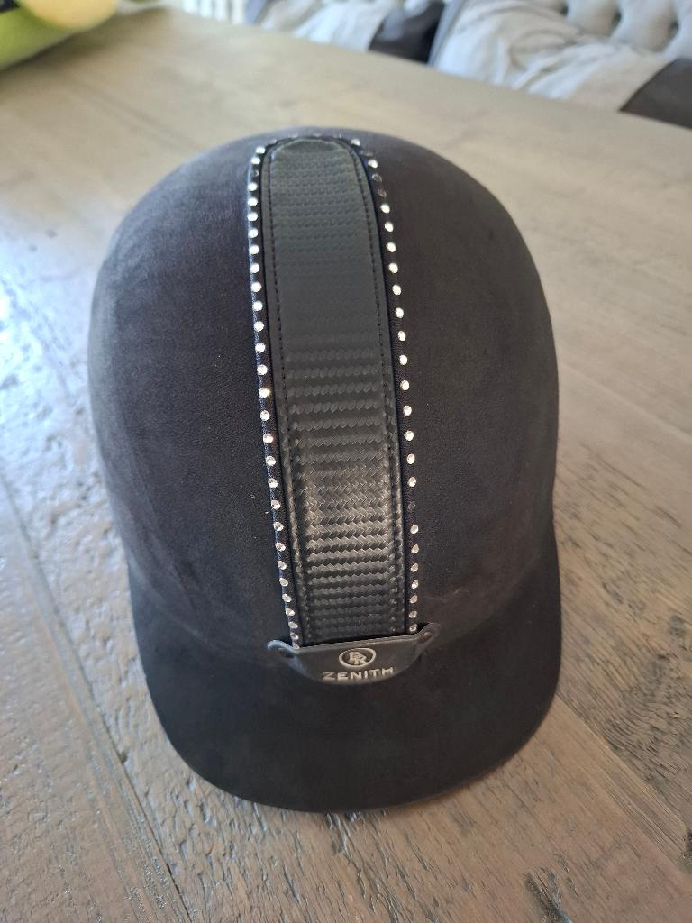 Zenith DRI-1 paardrijcap - maat 53 zwart met steentjes, Ophalen of Verzenden, Gebruikt, Dressuur, Cap