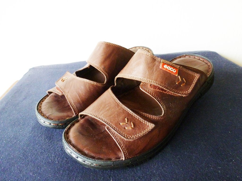Ecco, prachtige heren slippers maat: 42, Slippers, Ecco, Bruin, Verzenden