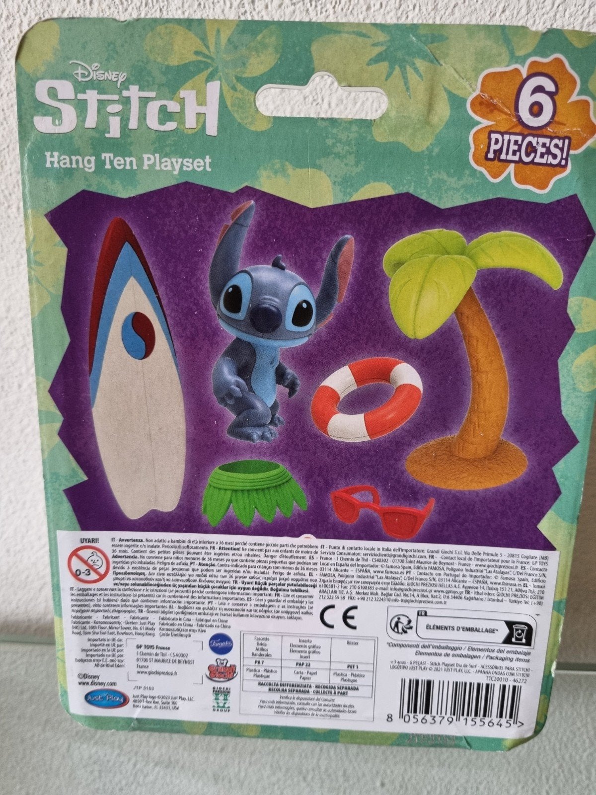 Foto 4 van Orig,Disney, STICH PLAYSET "SURF",6-Delig,Verpakt, Nieuw!