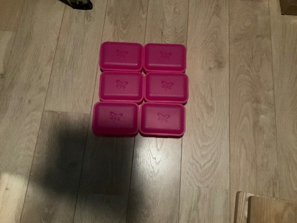 6 Bewaardozen van Buchsteiner met klikdeksel., Ophalen of Verzenden, Zo goed als nieuw