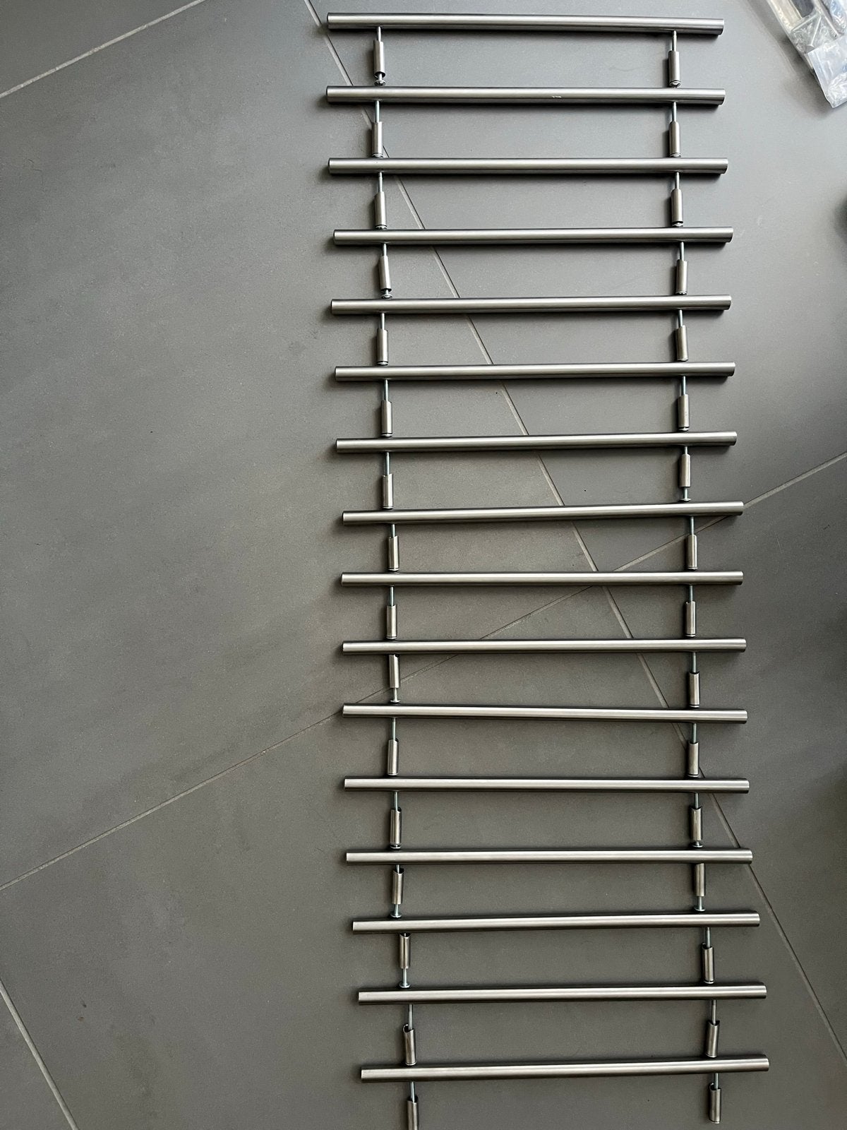 16x IKEA RVS handgrepen 35cm voor PAX kast (HOH 256mm), Ophalen, Zo goed als nieuw
