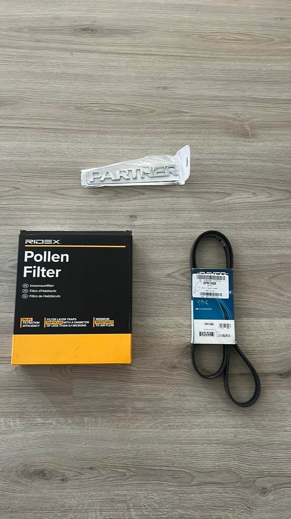 Peugeot partner 1999-2009 filter en multi riem, Ophalen