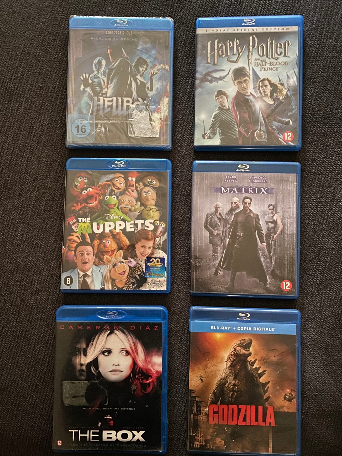 Blu-ray Harry Potter, Hellboy, Matrix, the muppets, Godzilla, Ophalen of Verzenden, Zo goed als nieuw, Science Fiction en Fantasy
