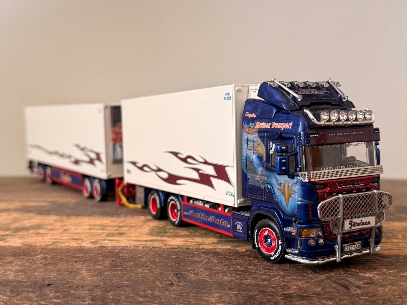 WSI - Scania highline Jarvinen transport LZV, Hobby en Vrije tijd, Modelauto's | 1:50, Ophalen of Verzenden, Nieuw, Bus of Vrachtwagen