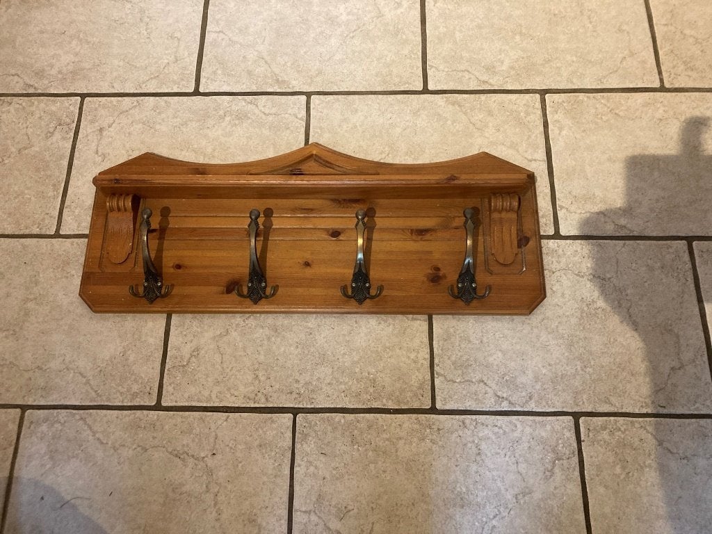 Gratis Muurkapstok hout (redelijk groot), Huis en Inrichting, Woonaccessoires | Kapstokken, Gebruikt, Minder dan 100 cm, Hout